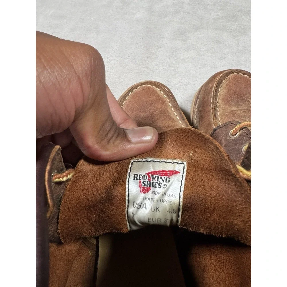 Red Wing Classic Moc Toe Boots Size 7 Brown MADE IN USA